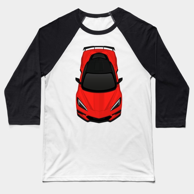 C8 Red Baseball T-Shirt by VENZ0LIC